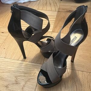 kardashian bebe open toe heels